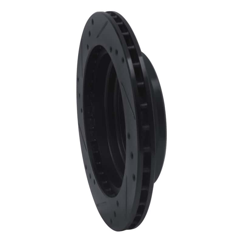 R1 Concepts — R1 86-91 Mazda RX-7 Rear Right Drilled & Slotted Black Brake Rotor
R1 Brake Rotor Drill - view 4
