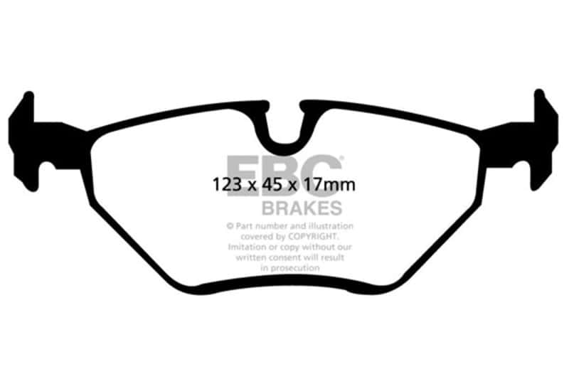 EBC — EBC 99-02 BMW Z3 Bluestuff Rear Brake Pads
Disc Brake Pad - view 3