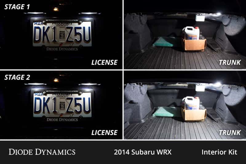 Diode Dynamics — Diode Dynamics 08-14 Subaru WRX Interior LED Kit Cool White Stage 2 - view 4