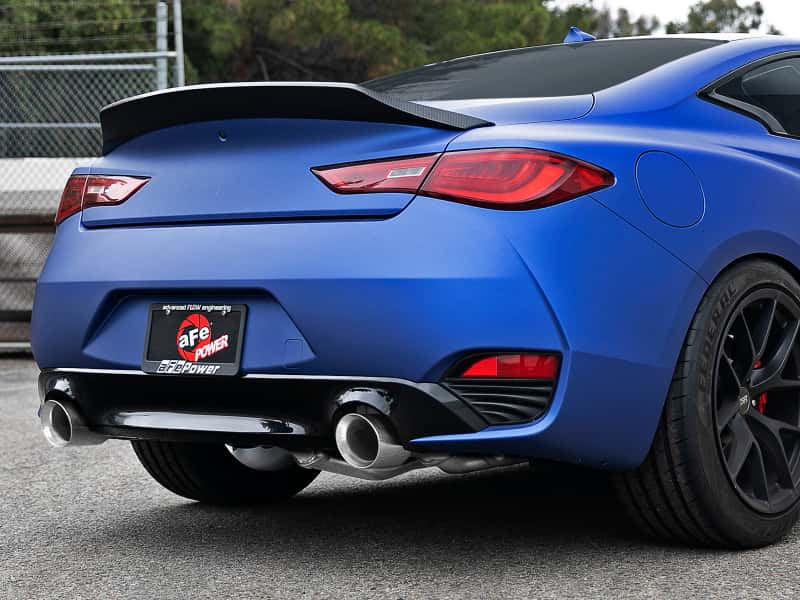 aFe — aFe POWER Takeda 2.5in 304 SS Axle-Back Exhaust w/ Polished Tips 17-19 Infiniti Q60 V6-3.0L (tt)
Axle-Back Exhaust - view 5