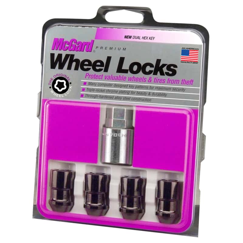 McGard — McGard Wheel Lock Nut Set - 4pk. (Cone Seat) 1/2-20 / 3/4 & 13/16 Dual Hex / 1.46in. Length - Black - view 6