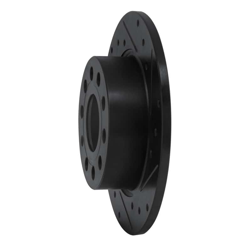 R1 Concepts — R1 10-19 Audi A3 Rear Right Drilled & Slotted Black Brake Rotor
R1 Brake Rotor Drill - view 2