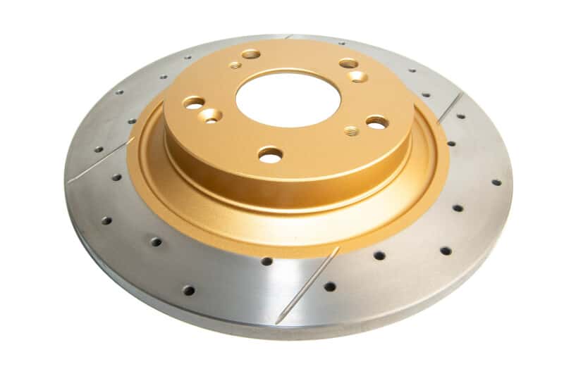 DBA — DBA 00-09 Honda S2000 Rear Street Series Drilled & Slotted Rotor w/Gold Hat
Brake Rotor - view 1