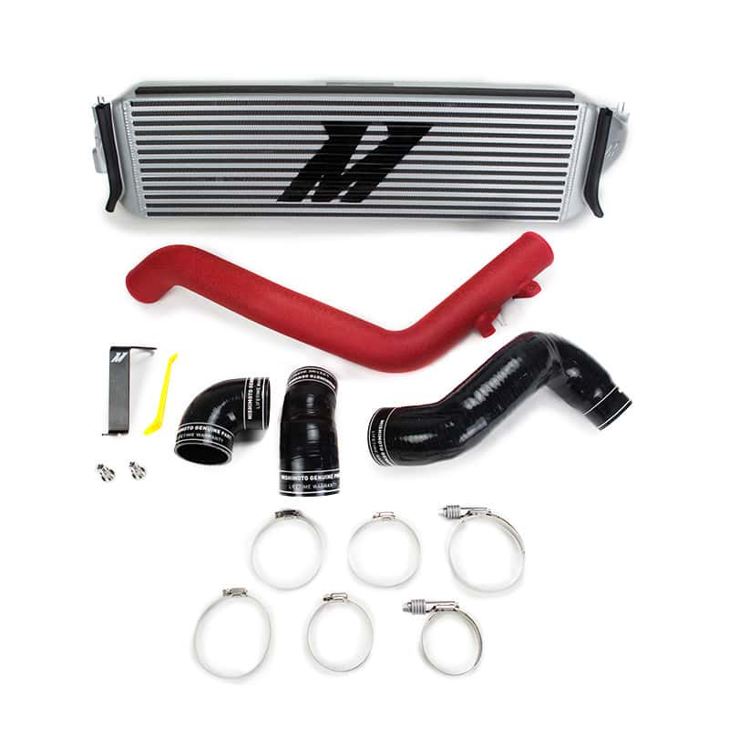 Mishimoto — Mishimoto 2017+ Honda Civic Type R Intercooler Kit - Silver Intercooler Red Piping - view 1