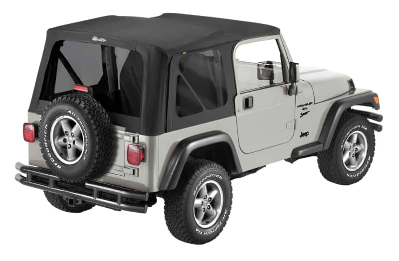 Bestop — Bestop 97-02 Jeep Wrangler TJ Replace A-Top (Blk Sailcloth Tinted Windows No Door Skins )
Replace-A-Top for OE - view 1