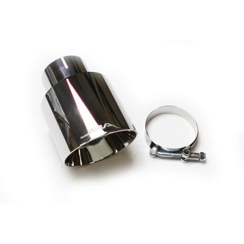 JBA — JBA 2.5in x 4in x 5-3/4in Double Wall Polished Chrome Tip - Clamp On
Chrome Tip - view 2