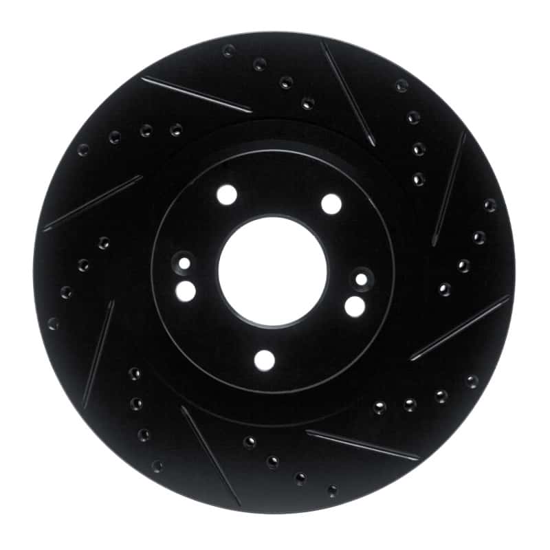 R1 Concepts — R1 13-20 Hyundai Santa Fe XL Front Right Drilled & Slotted Black Brake Rotor
R1 Brake Rotor Drill - view 1