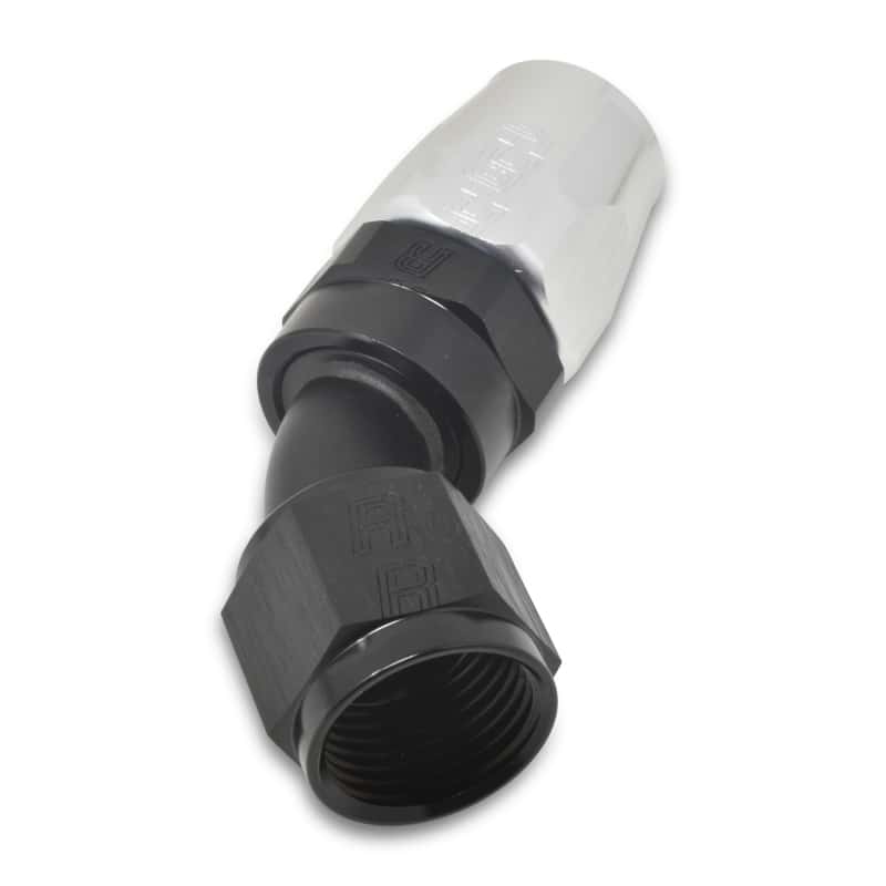 Russell — Russell Performance -6 AN Black/Silver 45 Degree Full Flow Hose End
Hose Fitting - view 6