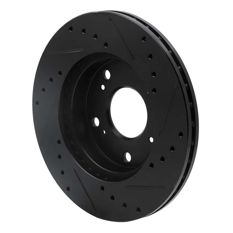 R1 Concepts — R1 02-15 Acura RSX Front Left Drilled & Slotted Black Brake Rotor
R1 Brake Rotor Drill - view 4