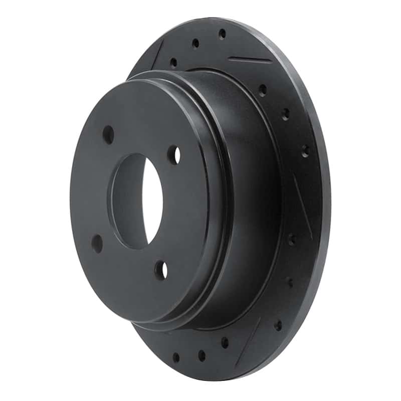 R1 Concepts — R1 90-92 Infiniti M30 Rear Left Drilled & Slotted Black Brake Rotor
R1 Brake Rotor Drill - view 2