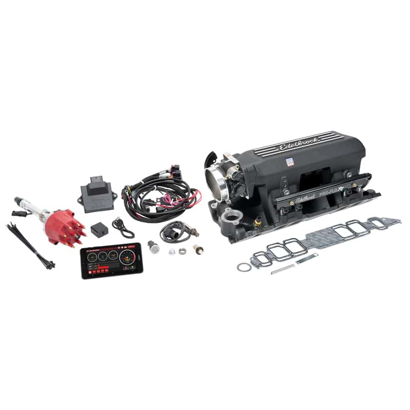 Edelbrock — Edelbrock Pro Flo 4 XT EFI System Seq Port BBC Rect Port Std Deck 775 Max HP 60lb/hr Black Finish
FUEL INJECTION - view 2