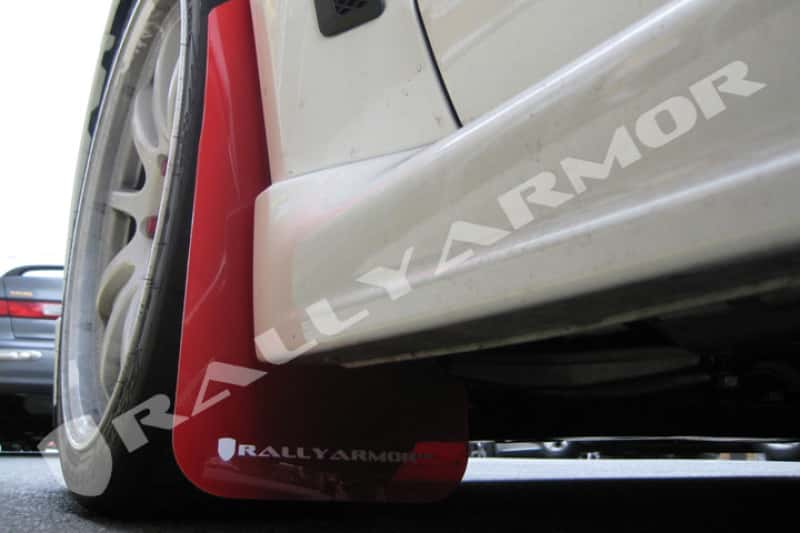 Rally Armor — Rally Armor 08-17 Mitsubishi EVO X Red UR Mud Flap w/ White Logo
Mud Flap - view 2