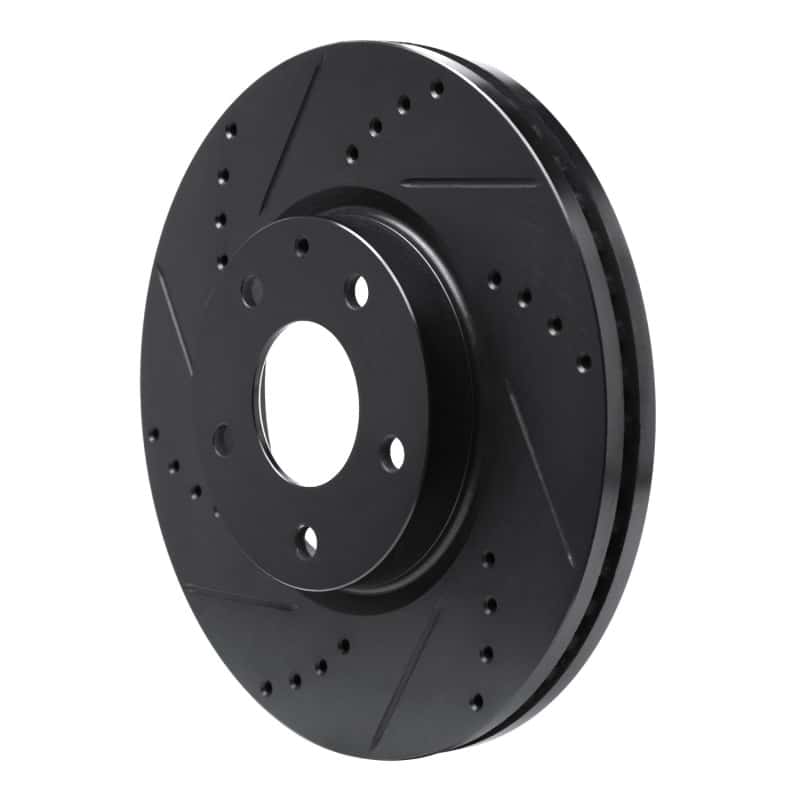 R1 Concepts — R1 13-19 Mazda 6 Front Left Drilled & Slotted Black Brake Rotor
R1 Brake Rotor Drill - view 2