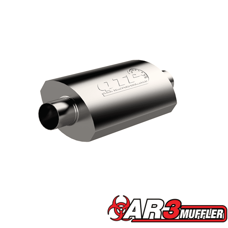 QTP — QTP 3.5in Weld-On 304SS AR3 Muffler - view 2