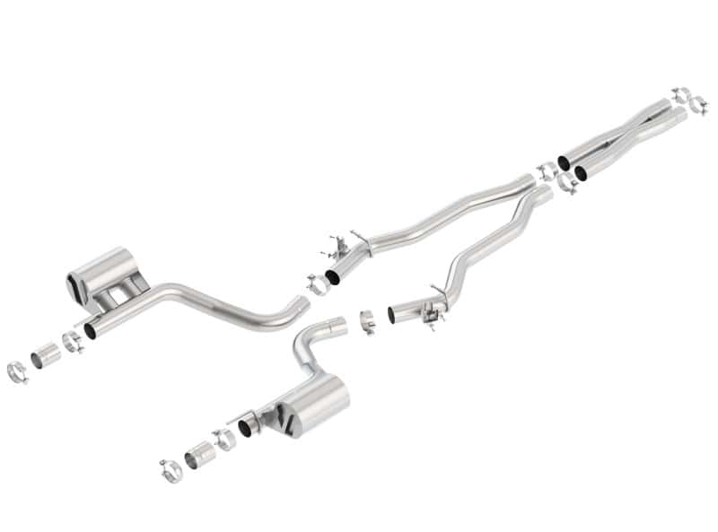 Borla — Borla 15-16 Dodge Challenger Hellcat 6.2L V8 ATAK w/ Valve Simulator CB Exhaust Factory Valance
Cat-Back System - view 1