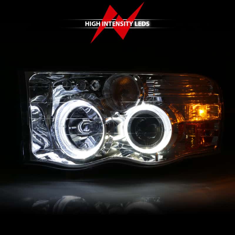 ANZO — ANZO 2002-2005 Dodge Ram 1500 Projector Headlights w/ Halo Chrome Clear Amber
Head Light Set
HdLtSet - view 4