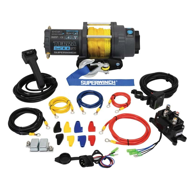Superwinch — Superwinch 2500 LBS 12V DC 3/16in x 40ft Synthetic Rope Terra 2500SR Winch - Gray Wrinkle - view 6