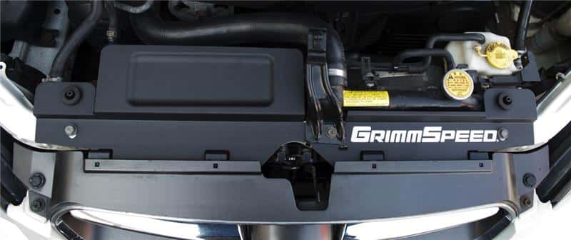 GrimmSpeed — GrimmSpeed 05-09 Subaru Legacy/Outback Radiator Shroud w/Tool Tray - Textured Black - view 4
