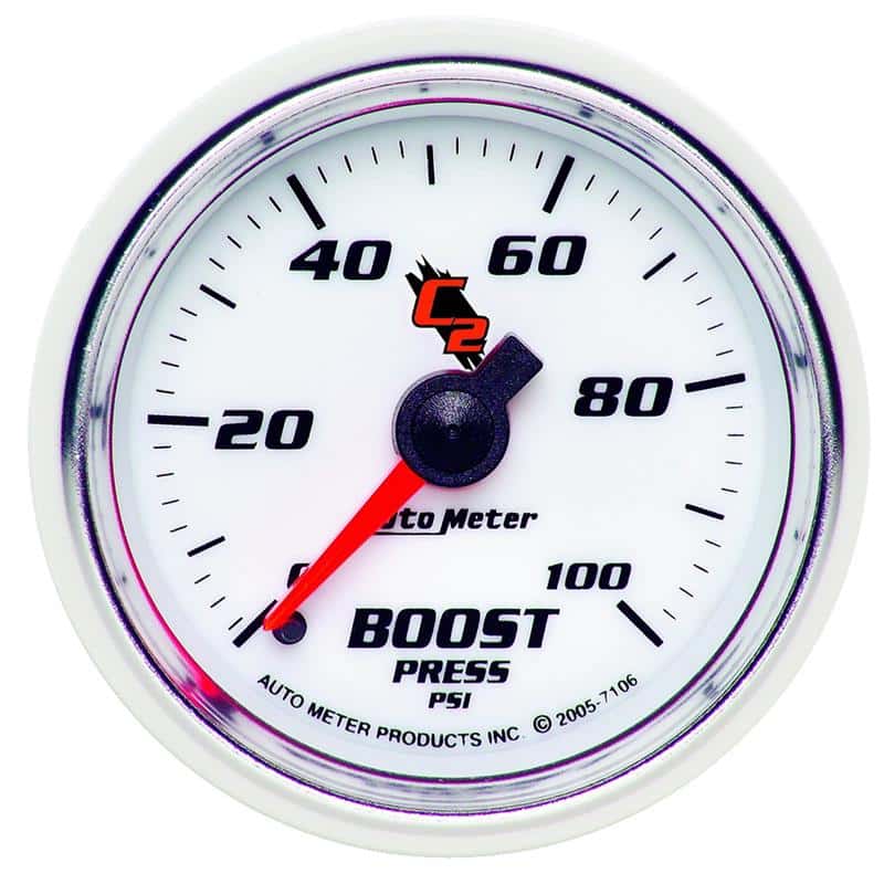 AutoMeter — Autometer C2 52mm 0-100 PSI Mechanical Boost Gauge
GA 2" BST 100PSI M C - view 1