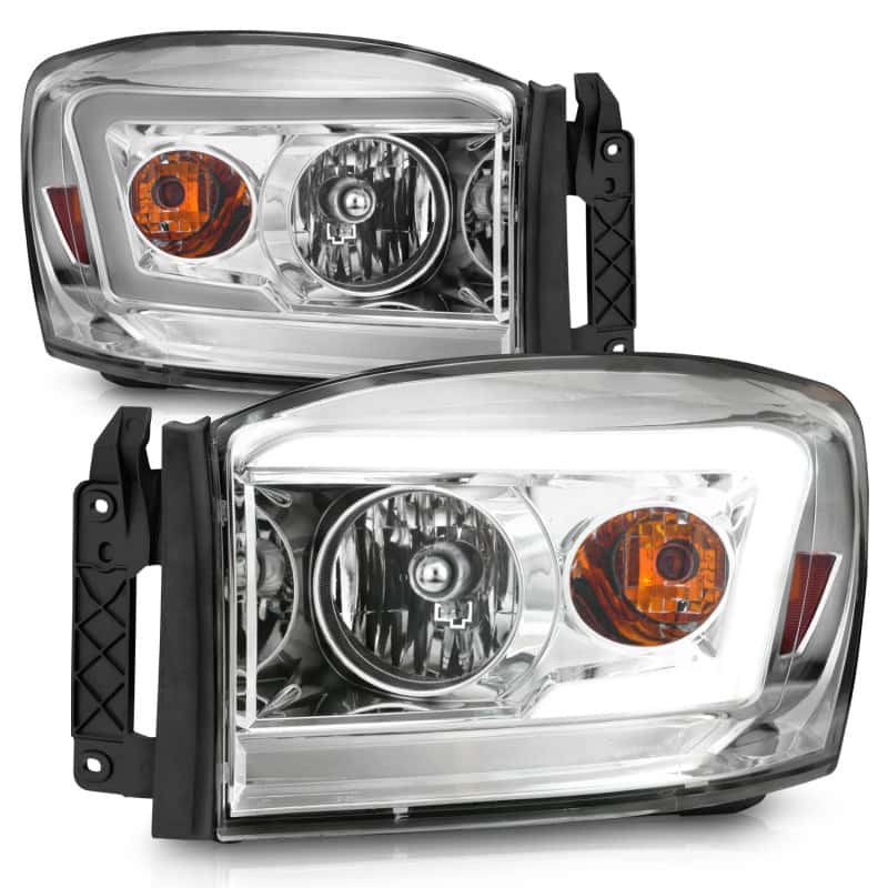 ANZO — ANZO 06-09 Dodge RAM 1500/2500/3500 Headlights Chrome Housing/Clear Lens (w/ Light Bars)
Head Light Set
HdLtSet - view 8