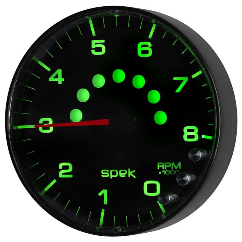 AutoMeter — Autometer Spek-Pro Gauge Tachometer 5in 8K Rpm W/Shift Light & Peak Mem Black/Black
GA 5" 8KRPM BFB SPEK - view 5