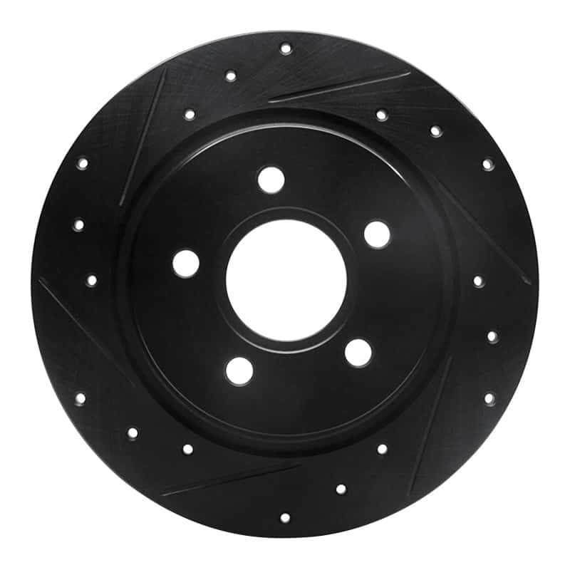 R1 Concepts — R1 04-13 Volvo S40 Rear Left Drilled & Slotted Black Brake Rotor
R1 Brake Rotor Drill - view 1