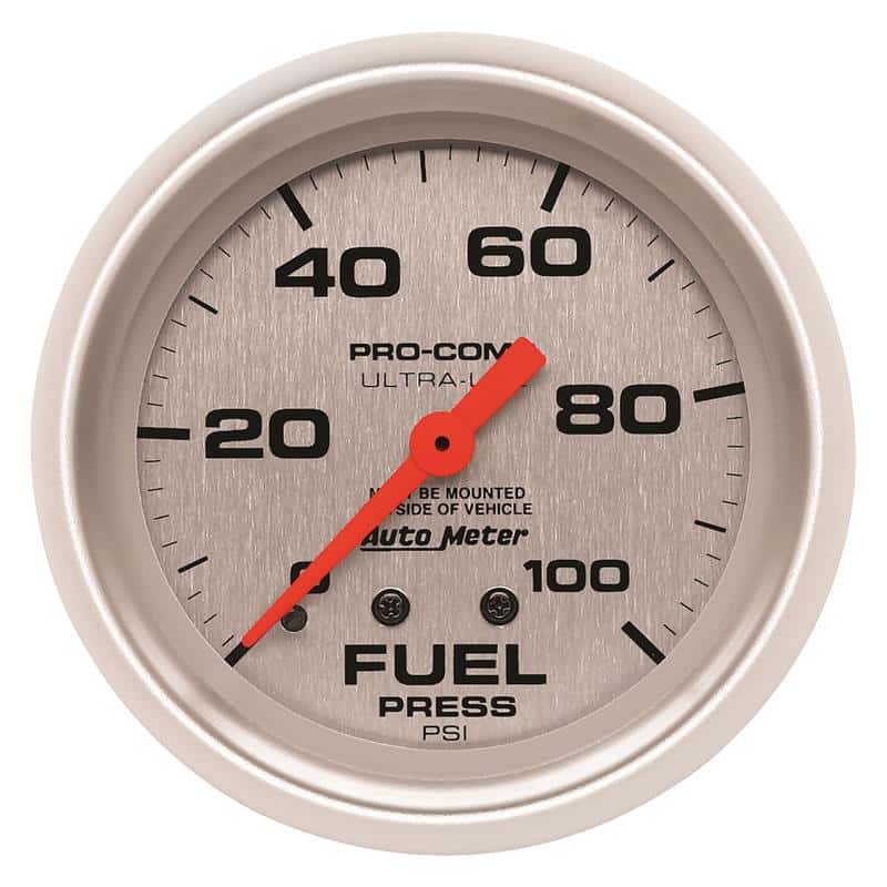 AutoMeter — Autometer Ultra-Lite 2 5/8in Mechanical Fuel Pressure Gauge 100psi
2-5/8" FUEL PRESS, 0 - view 2