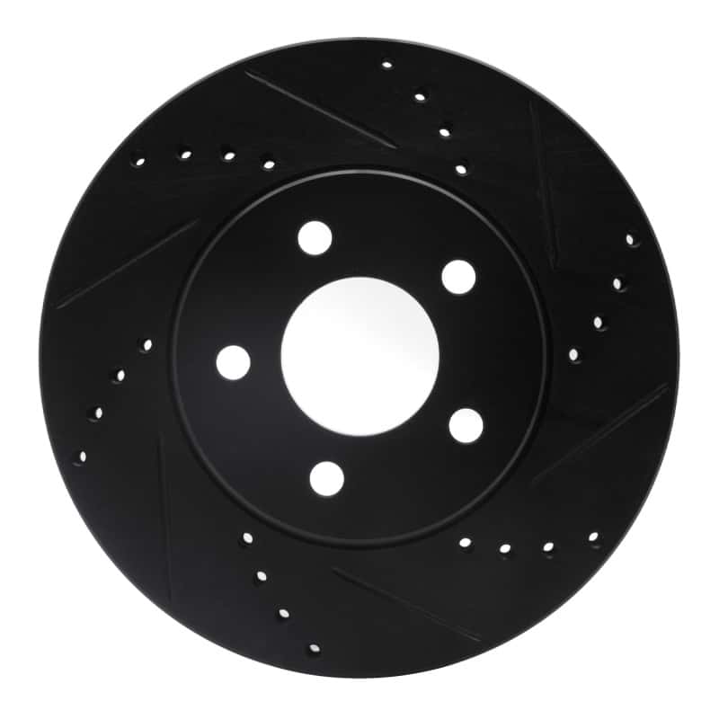 R1 Concepts — R1 05-10 Ford Mustang Front Right Drilled & Slotted Black Brake Rotor
R1 Brake Rotor Drill - view 1