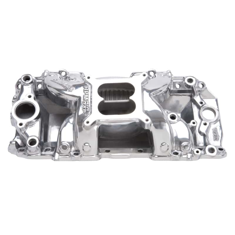 Edelbrock — Edelbrock Polished B/B Chev Rect Port RPM Air-Gap Manifold
MANIFOLD - view 2