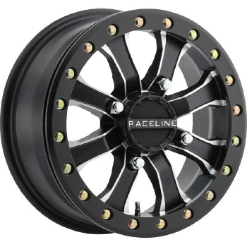 Raceline — Raceline A71 Mamba 14x10in/4x137 BP/5+5 0mm Offset/110.18mm Bore Blk & Machined Ring Beadlock Wheel - view 1