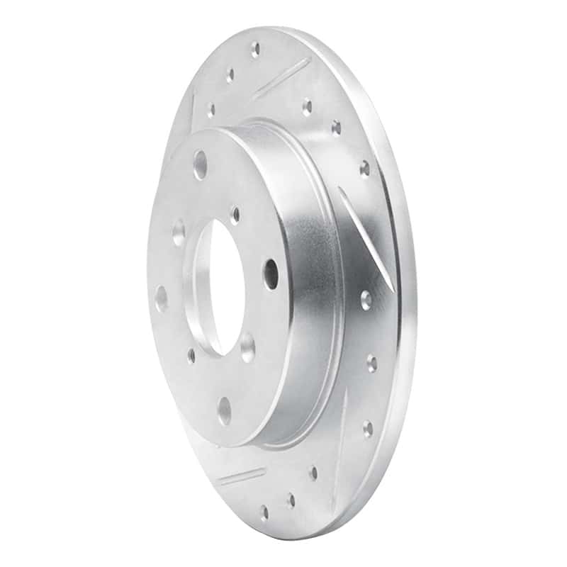 R1 Concepts — R1 89-94 Suzuki SWIFT Rear Left Drilled & Slotted Silver Brake Rotor
R1 Brake Rotor Drill - view 2