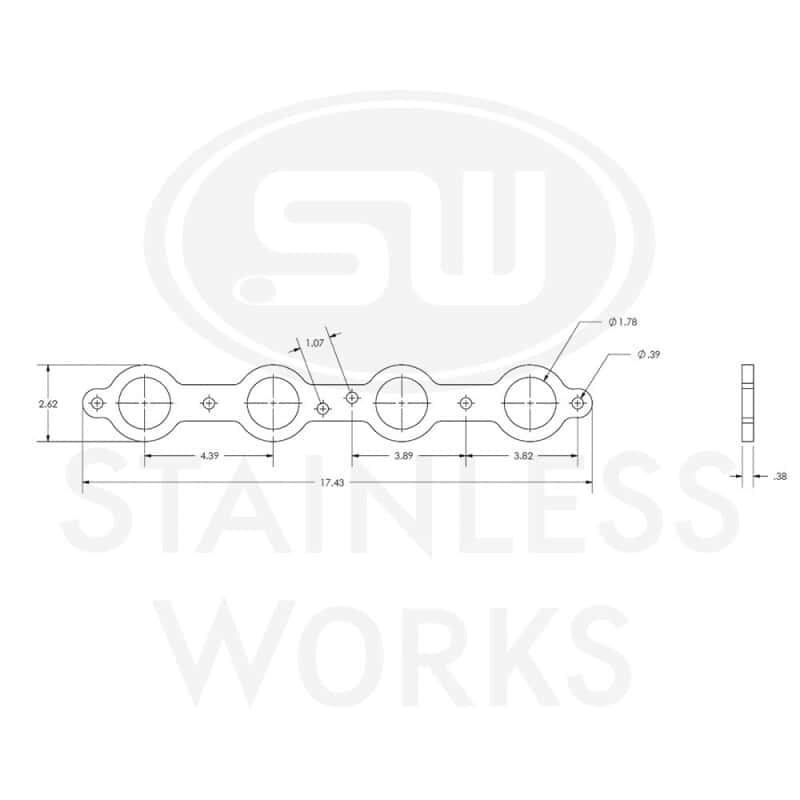 Stainless Works — Stainless Works Chevrolet LS1/LS6 Round Port Header 304SS Exhaust Flanges 1-3/4in Primaries
Header Flange
HFLS1175
 - view 3