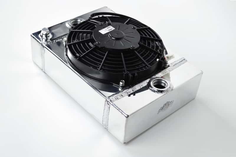 CSF — CSF Universal Drag Race / Tuck Radiator w/9in Spal Fan - 10.5in H x 10in L x 3.6in W
CSF Radiator - view 1