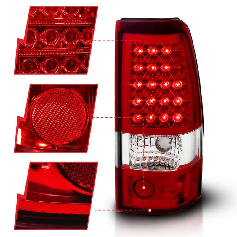 ANZO — ANZO 2003-2006 Chevrolet Silverado 1500 LED Taillights Red/Clear
TailLightSet - view 5