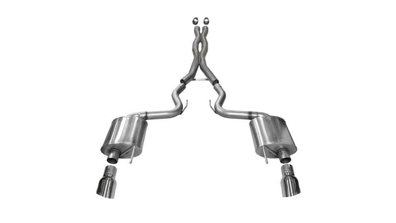 CORSA Performance — Corsa 2015-2017 Ford Mustang GT 5.0 3in Cat Back Exhaust Polish Dual Tips (Sport)
Exhaust - view 2