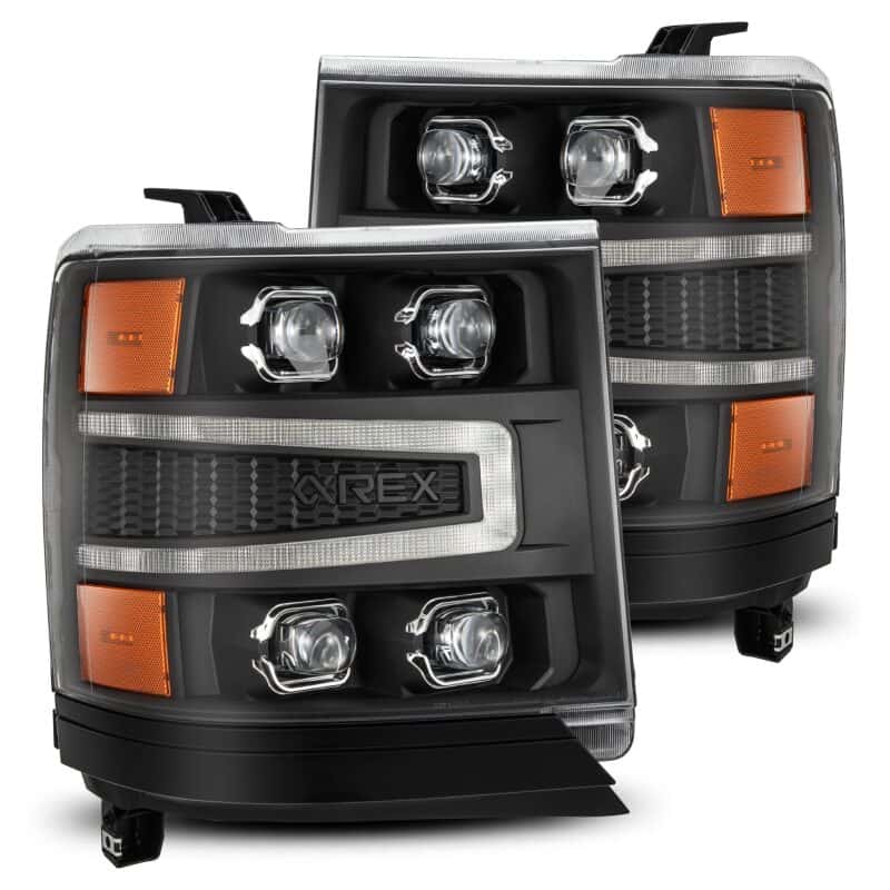 AlphaRex — AlphaRex 16-18 Chevy 1500HD NOVA-Series LED Proj Headlights BK w/Actv Lgt/SeqSig & DRL (Req 810023)
Projector Headlights - view 1