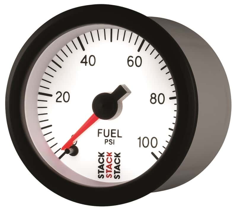 AutoMeter — Autometer Stack 52mm 0-100 PSI 1/8in NPTF Male Pro Stepper Motor Fuel Pressure Gauge - White
Ga FP Stpr W 100psi - view 3