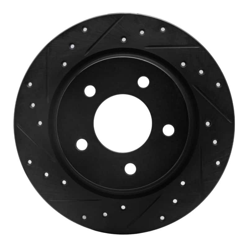 R1 Concepts — R1 04-13 Mazda 3 Rear Left Drilled & Slotted Black Brake Rotor
R1 Brake Rotor Drill - view 1