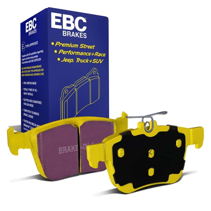 EBC — EBC 2014+ Audi A3 1.8 Turbo (w/Electronic Parking Brake) Yellowstuff Rear Brake Pads
EBC 14+ Audi A3 1.8 Turbo Yellowstuff Rear Brake Pads
Disc Brake Pad - view 1