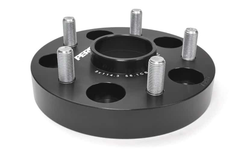 Perrin Performance — PERRIN Subaru 25mm Wheel Spacers 5x114.3 BP w/56mm Hub - Black - view 6