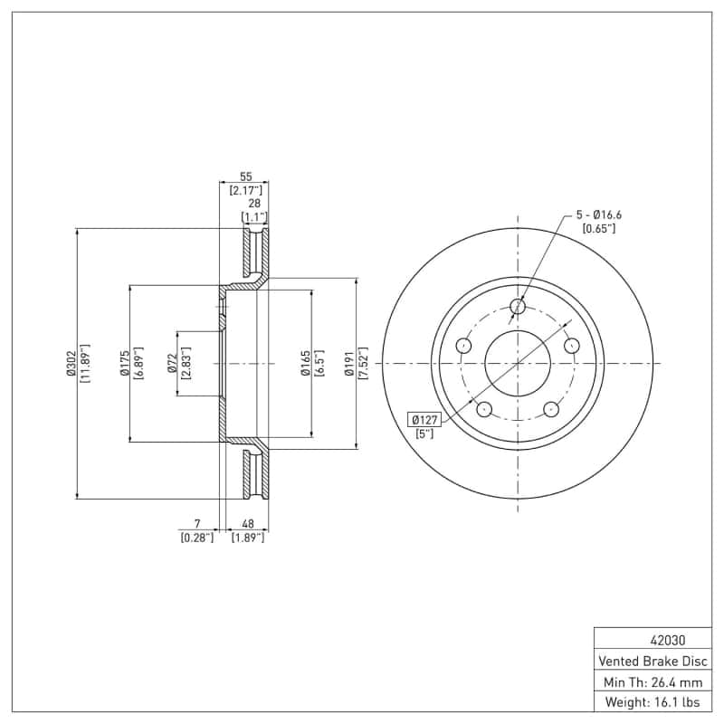 DFC — DFC 07-18 Jeep Wrangler Front GeoSPEC Coated Rotor
DFC Brake Rotor - view 6