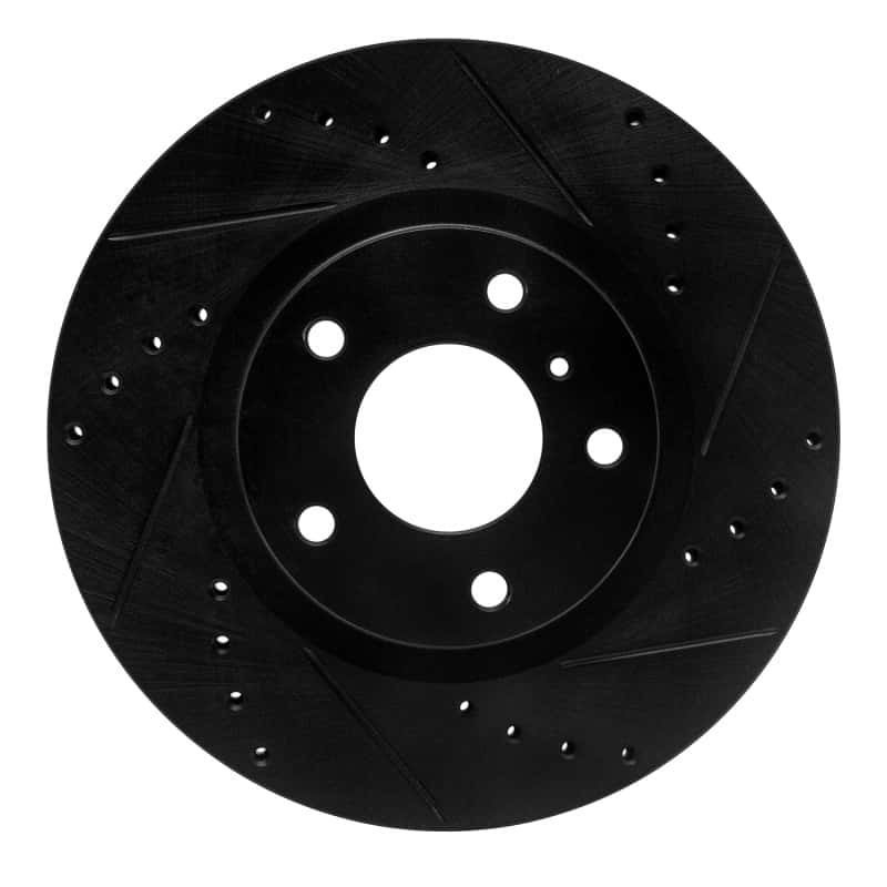 R1 Concepts — R1 03-05 Infiniti G35 Front Right Drilled & Slotted Black Brake Rotor
R1 Brake Rotor Drill - view 1