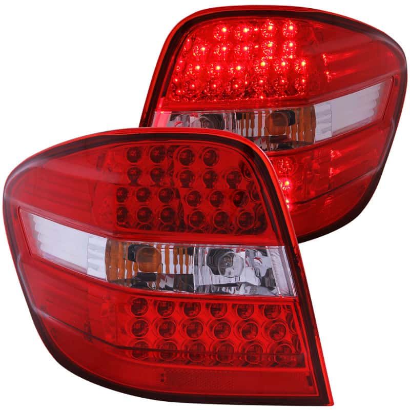ANZO — ANZO 2006-2007 Mercedes Benz M Class W164 LED Taillights Red/Clear - view 2