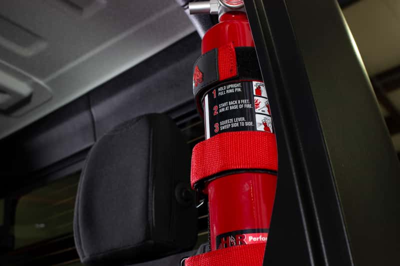 Fishbone Offroad — Fishbone Offroad Padded Roll Bar Red Fire Extinguisher Holder - view 7