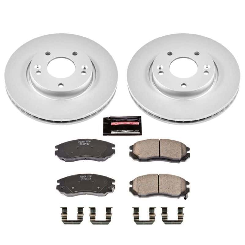 PowerStop — Power Stop 04-06 Hyundai Tiburon Front Z17 Evolution Geomet Coated Brake Kit - view 1