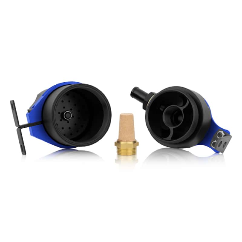 Mishimoto — Mishimoto Universal Baffled Oil Catch Can - Blue - view 7
