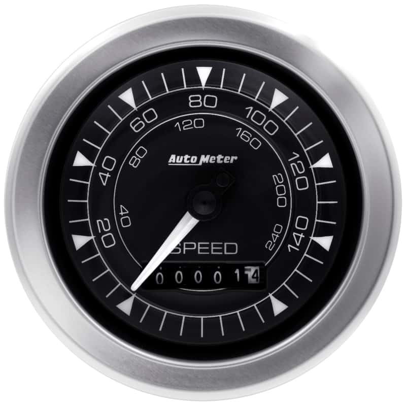 AutoMeter — Autometer Chrono 3-3/8in 160MPH Electric Programmable Speedometer Gauge
3.4" SPD 160MPH E CH - view 1