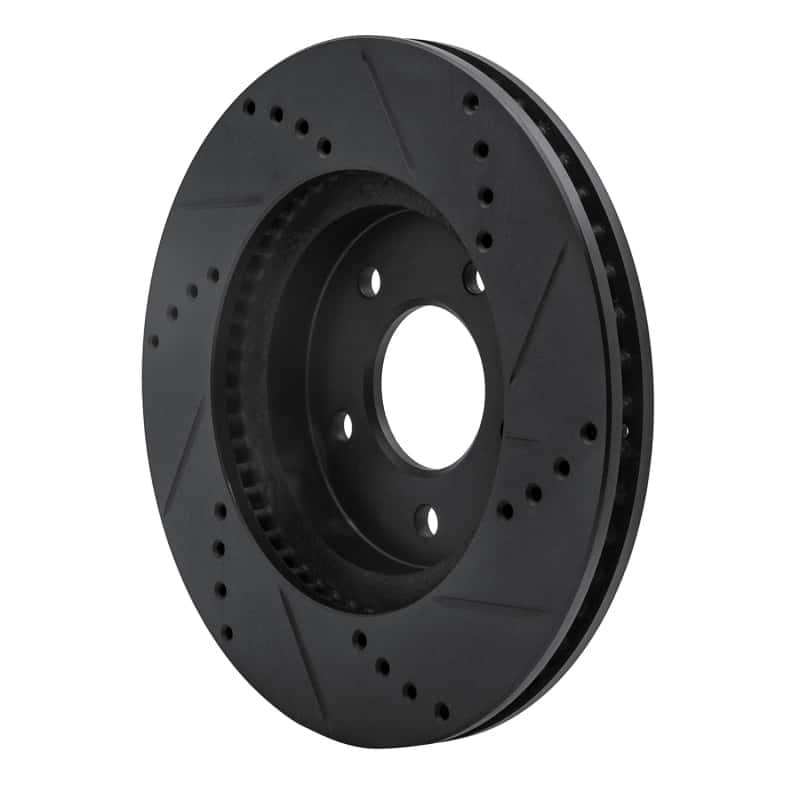 R1 Concepts — R1 02-07 Chevrolet Equinox Front Left Drilled & Slotted Black Brake Rotor
R1 Brake Rotor Drill - view 4