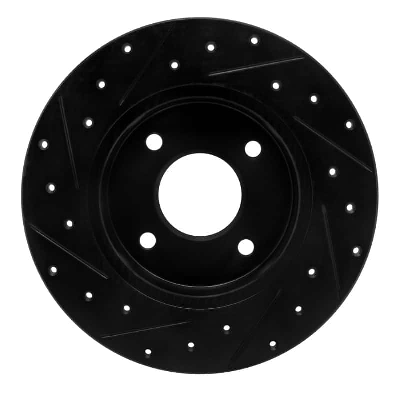 R1 Concepts — R1 04-06 Nissan Sentra Rear Right Drilled & Slotted Black Brake Rotor
R1 Brake Rotor Drill - view 5