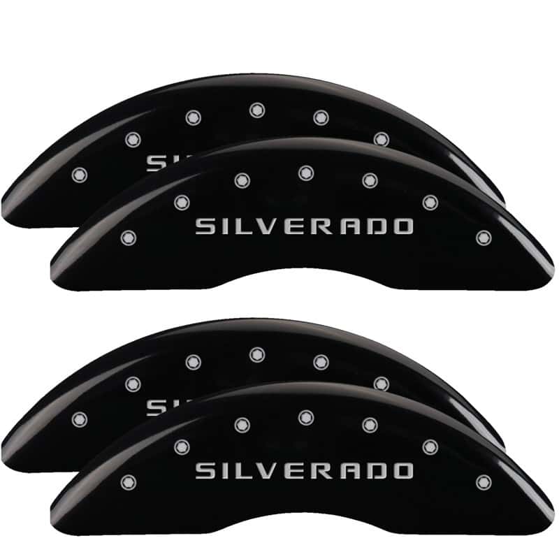 MGP — MGP 4 Caliper Covers Engraved Front & Rear Silverado Black finish silver ch
Caliper Covers - view 1